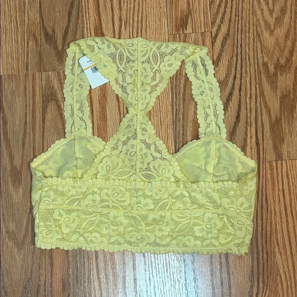 Intimately Free People Yellow Lace Bralette, Small